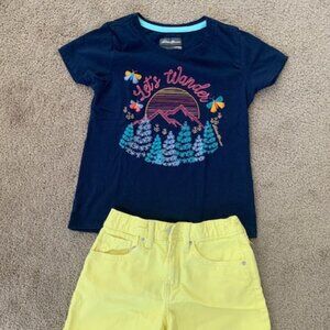 Eddit Bauer t shirt  (m- 10-12 yr), old Navy short (10 yr)